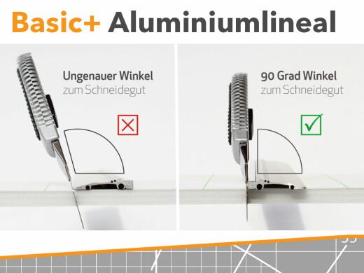 Stahl-Lineal 50 Cm, Starr – Aus Edelstahl, Mit Mm/cm Skala, Aufhängeloch, Für Schule, Büro & Basteln