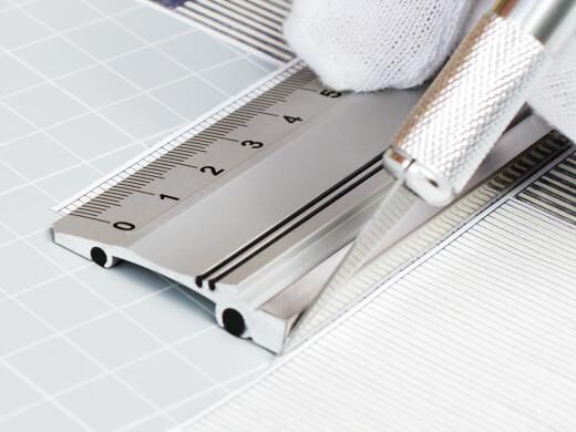 Produktbild von 3er Set Metalllineal 15 Cm – Aluminiumlineal Schwarz, Mit Zoll- Und Cm-Skala Für Schule, Büro & Technik